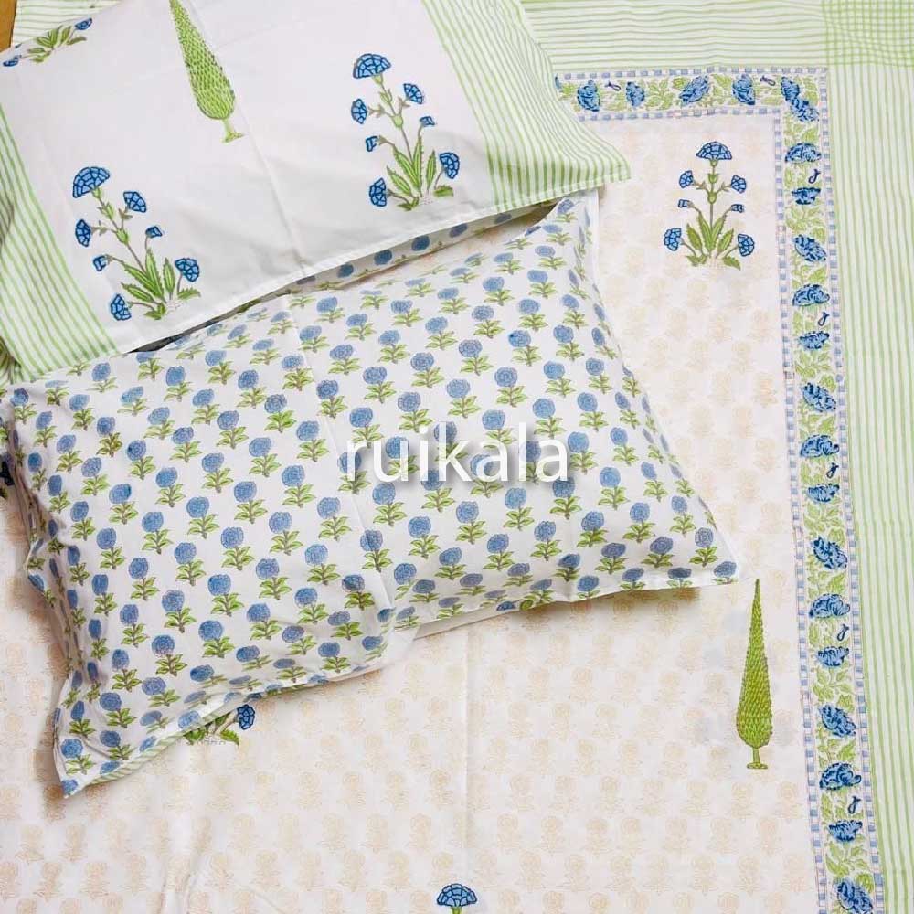 Botanic Blue Bedsheet