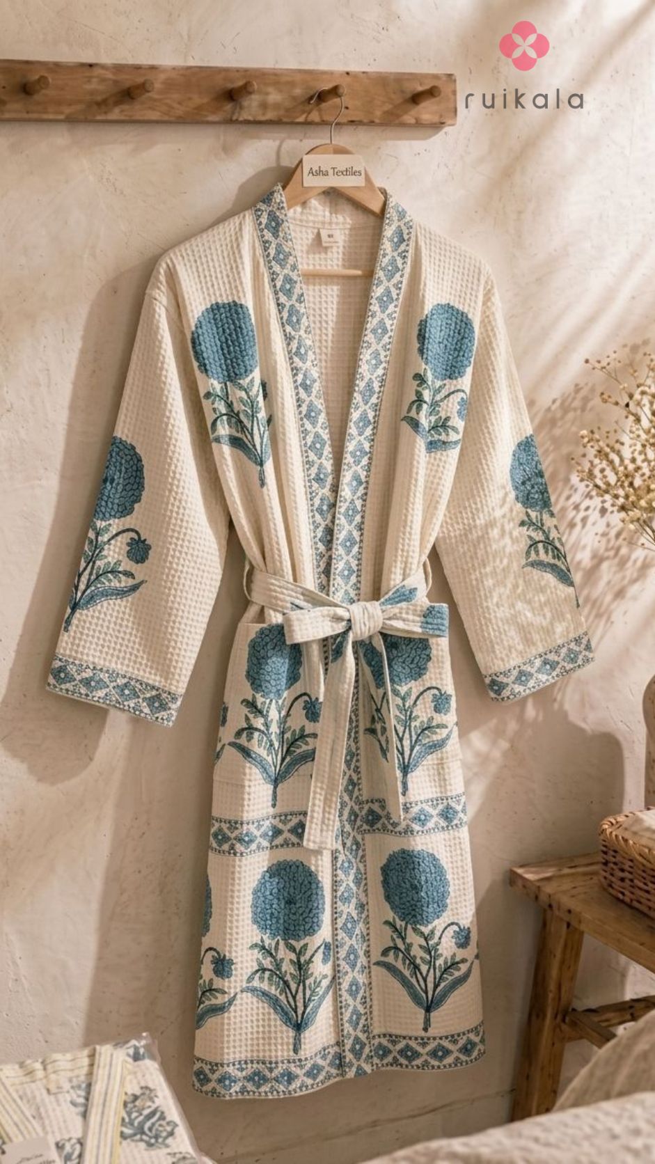 Blue Hydrangea Bathrobe