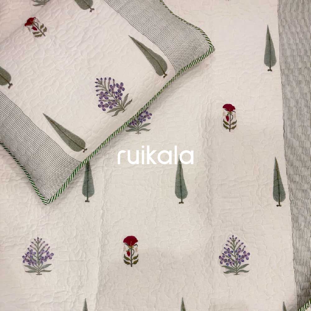 Lavendar Breeze Quilted Bedcover