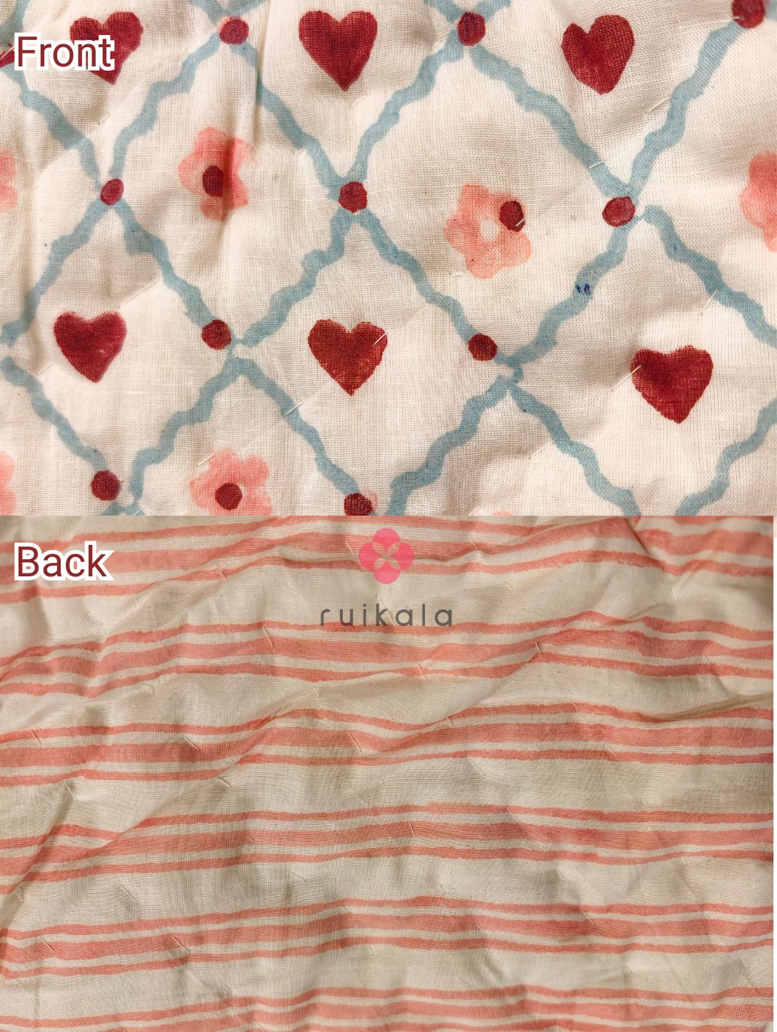 Floral Hearts Kids Quilt