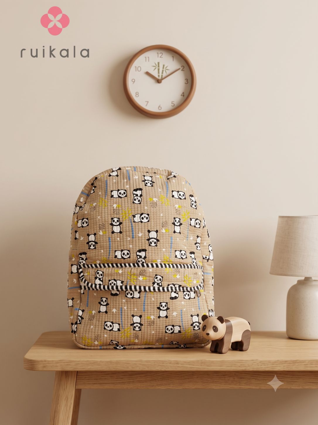 Bamboo Panda Kid's Quilted Backpack