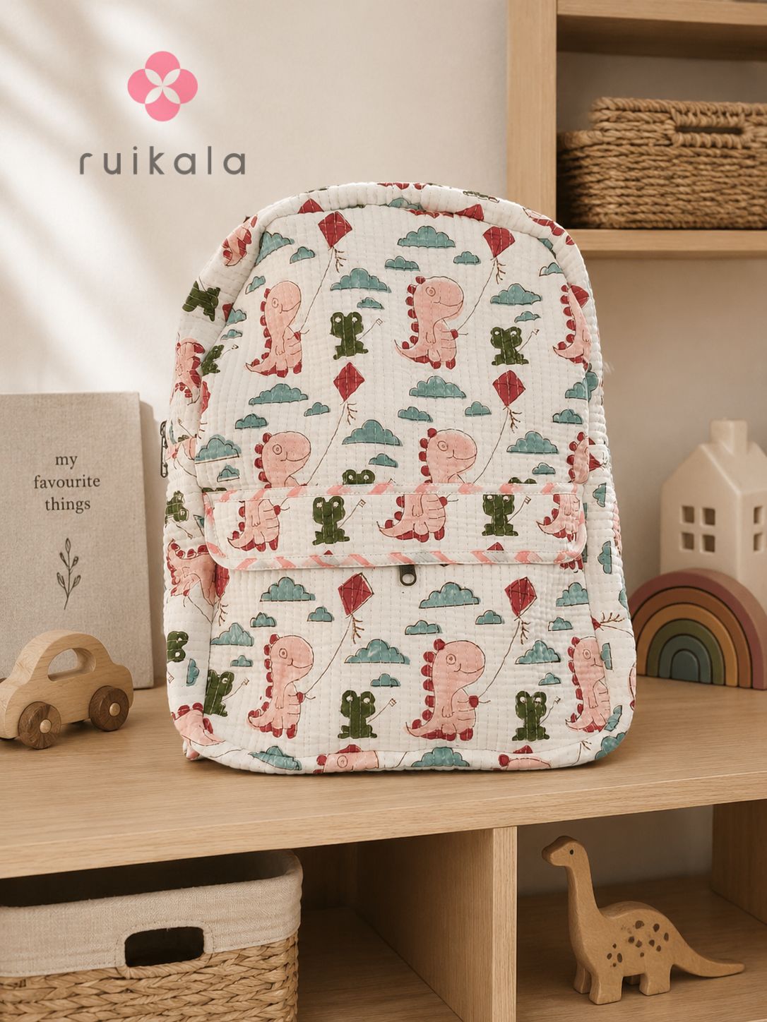 Dino Kite Kid's Quilted Backpack