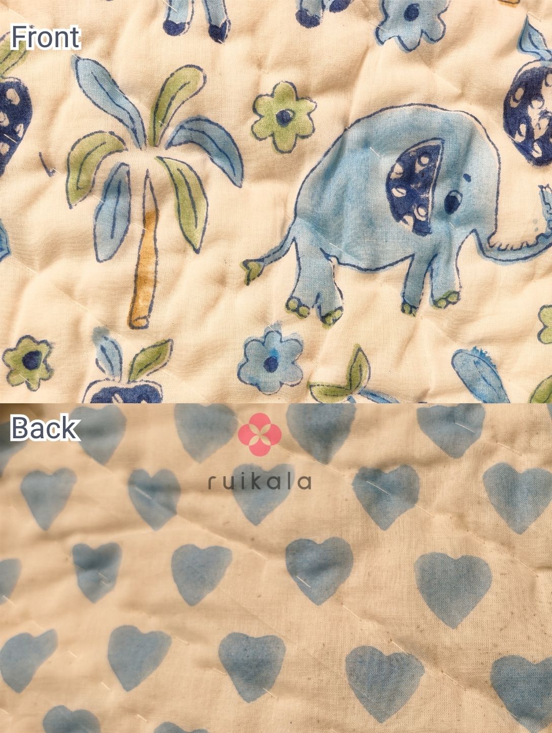 Blue Elephant Kids Quilt