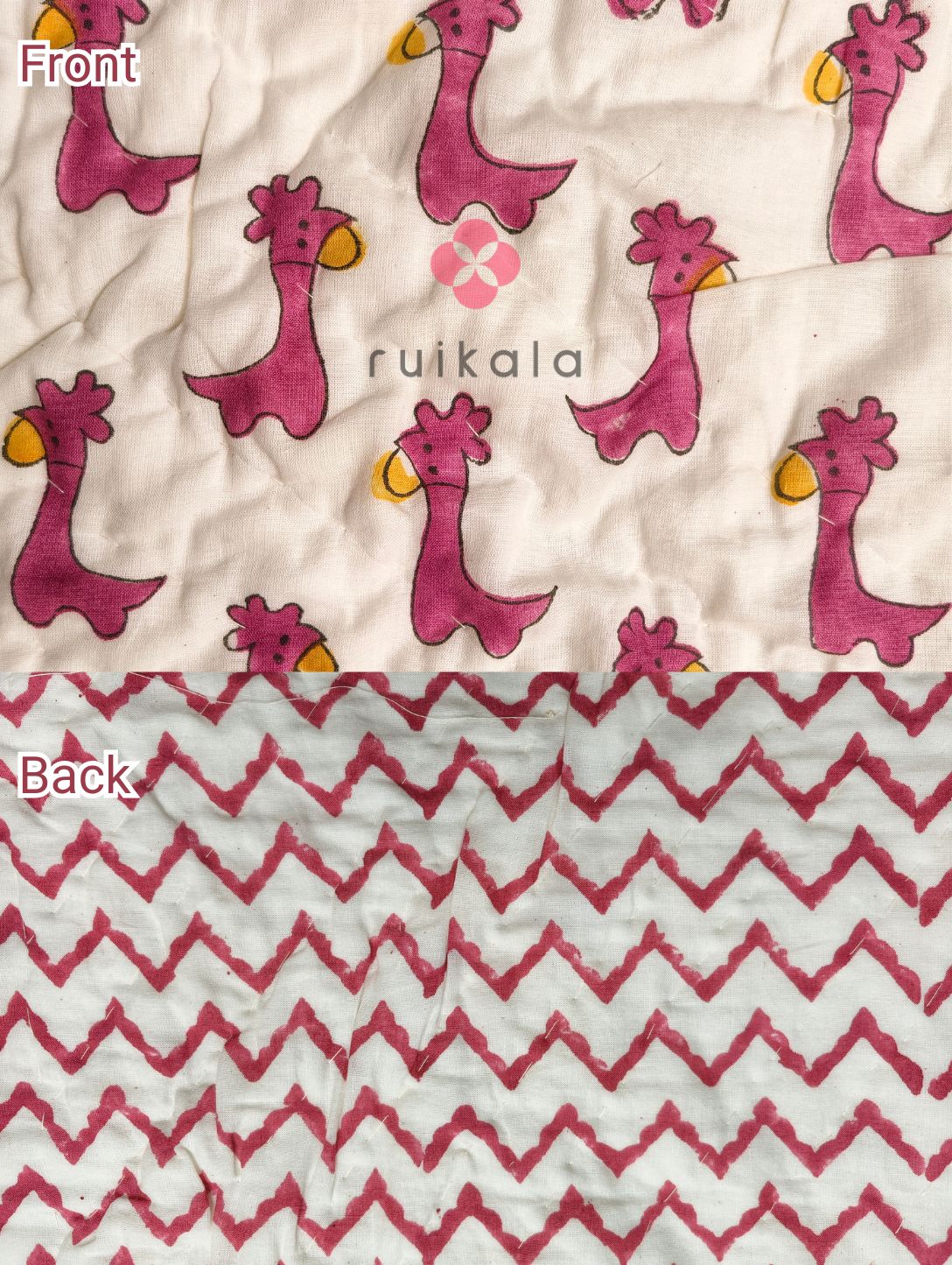 Pink Giraffe Kids Quilt