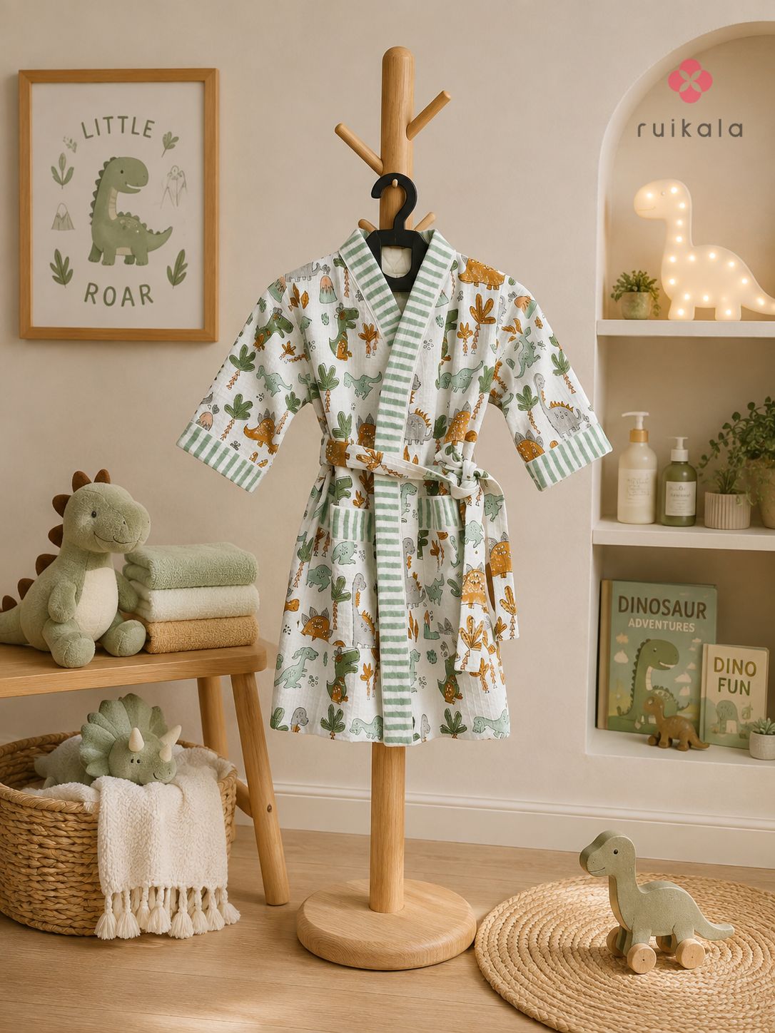 Dino Parade Kid's Bathrobe