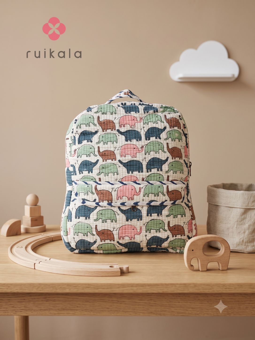 Pastel Parade Kid's Quilted Backpack