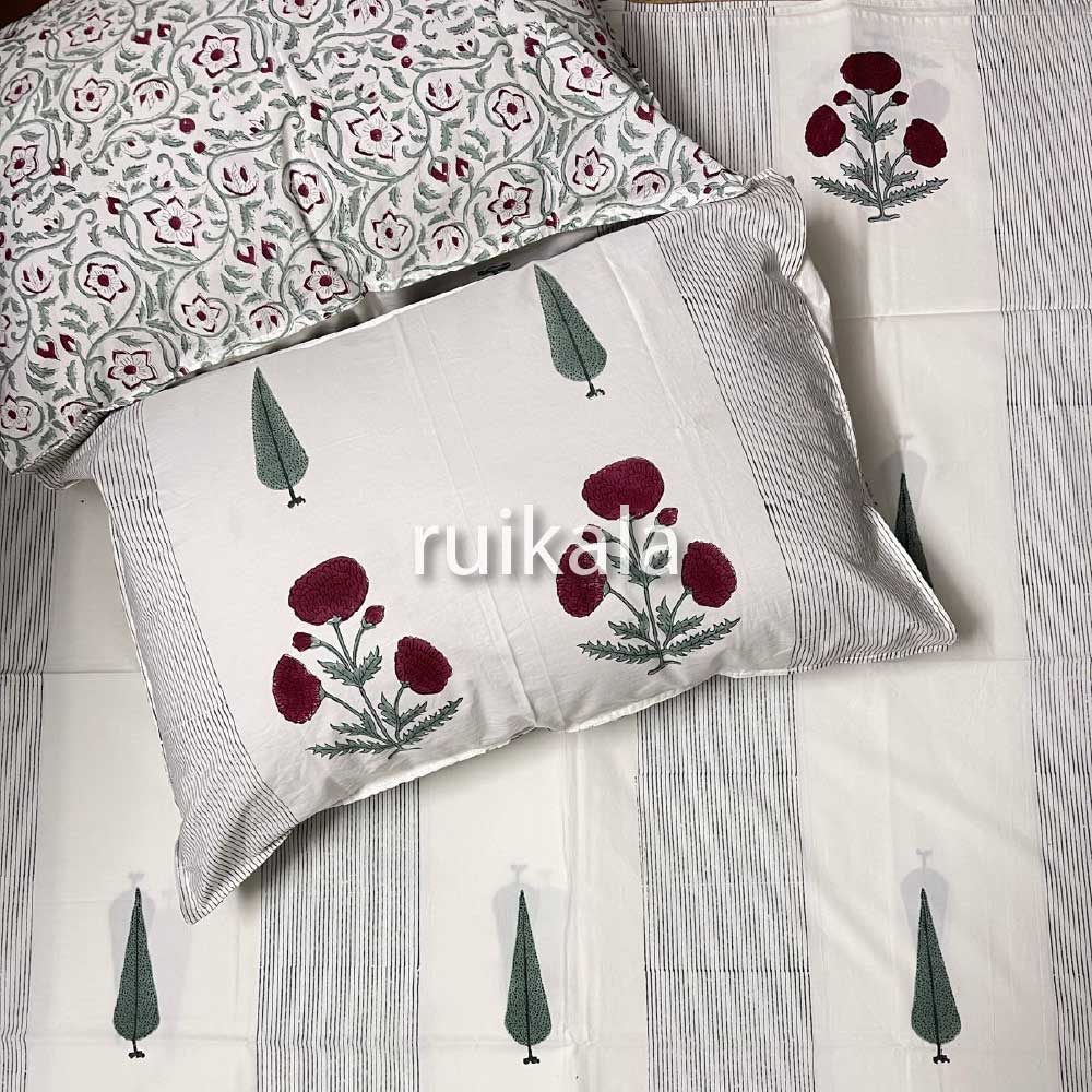 Crimson Meadow Bedsheet