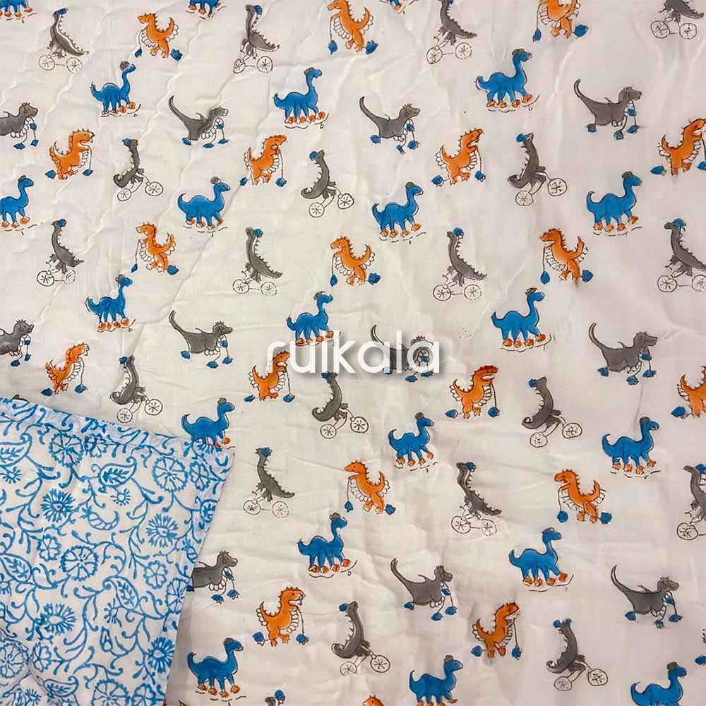 Dino on Wheels Kid's Quilt