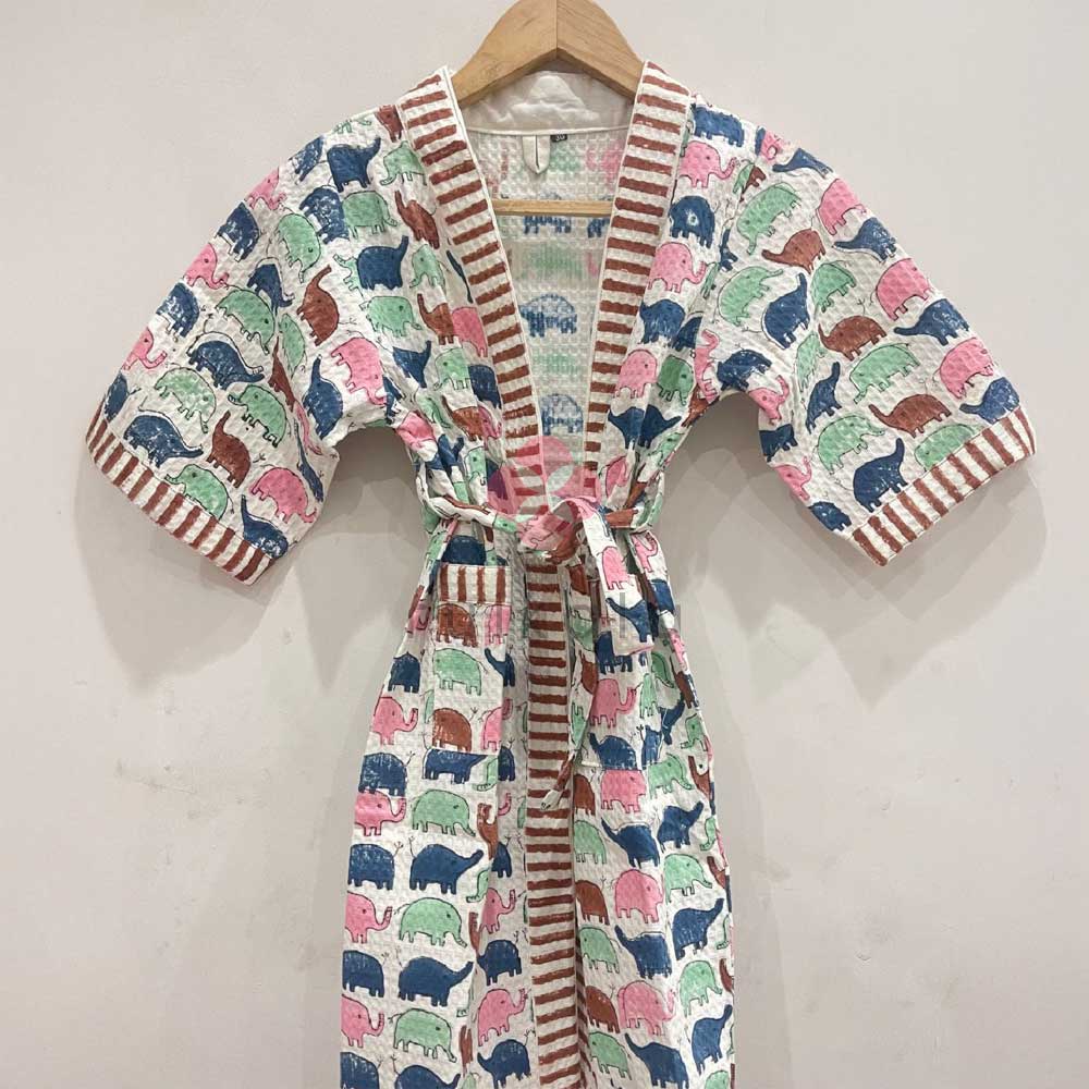 Junior Bathrobes – Lightweight & Cozy Cotton Pattern 11 - hide