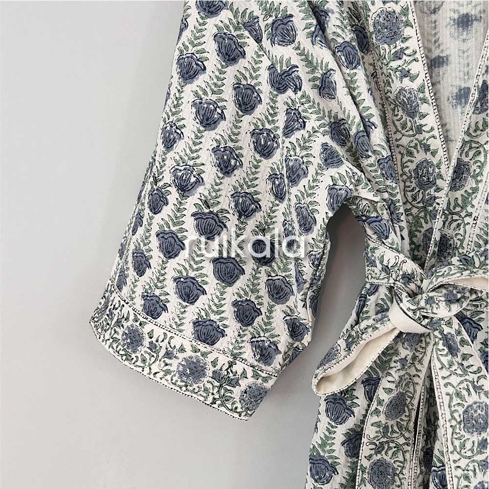 Blue Tulips Bathrobe
