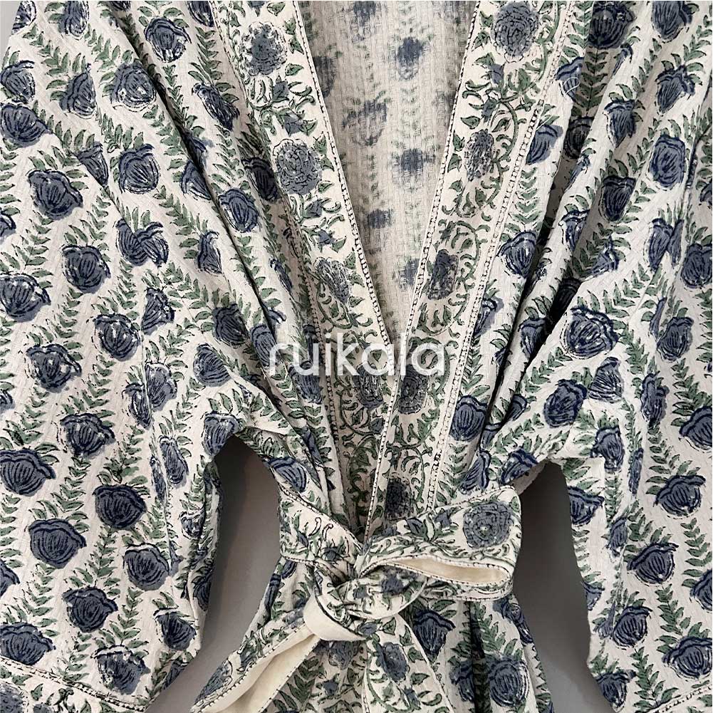 Blue Tulips Bathrobe