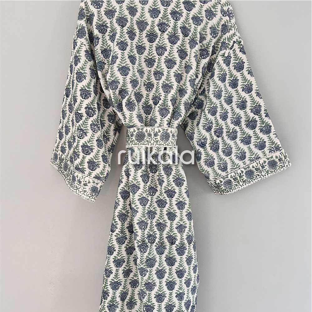 Blue Tulips Bathrobe