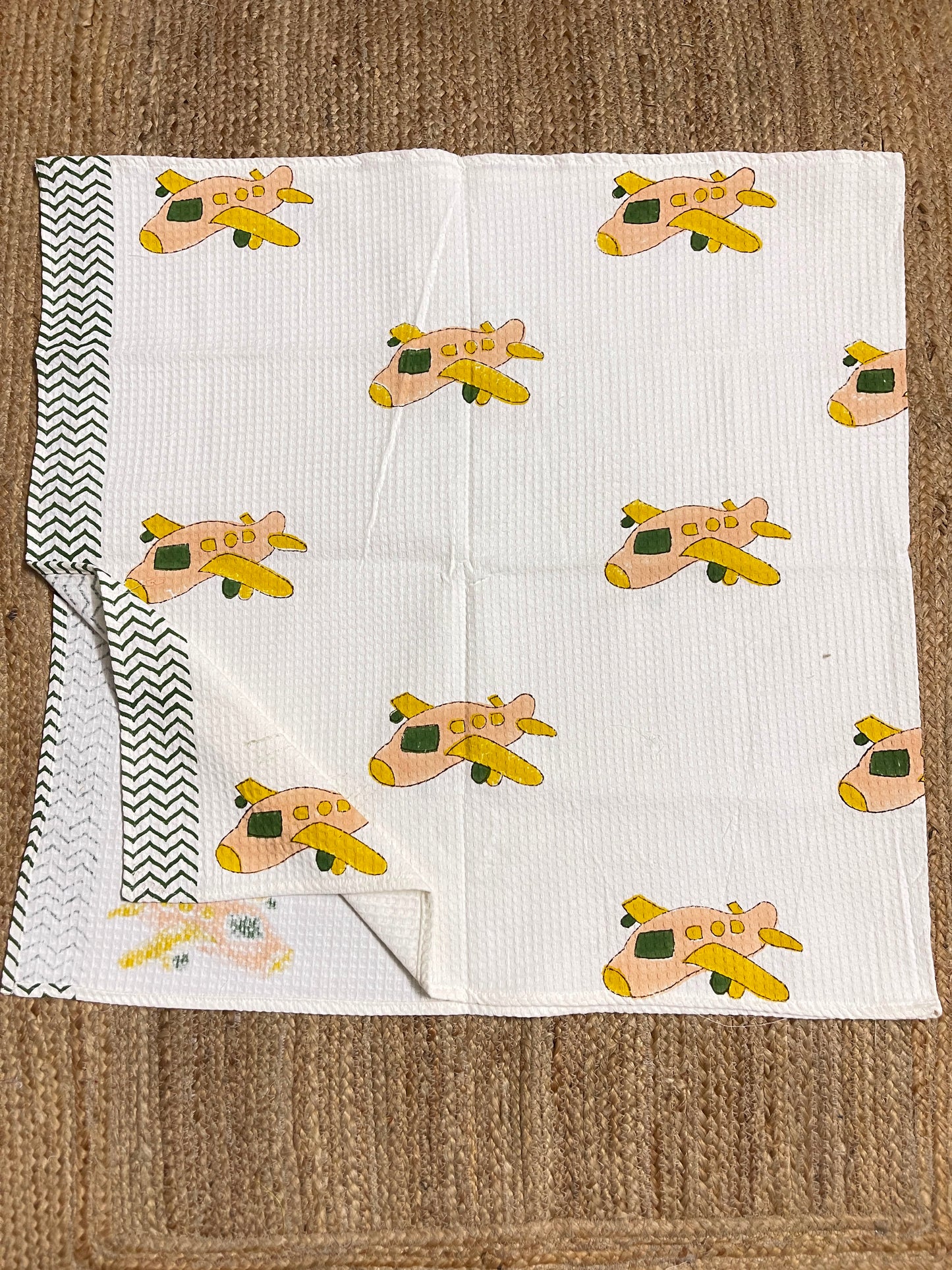 Yellow Airplanes Kid's Bath Towel