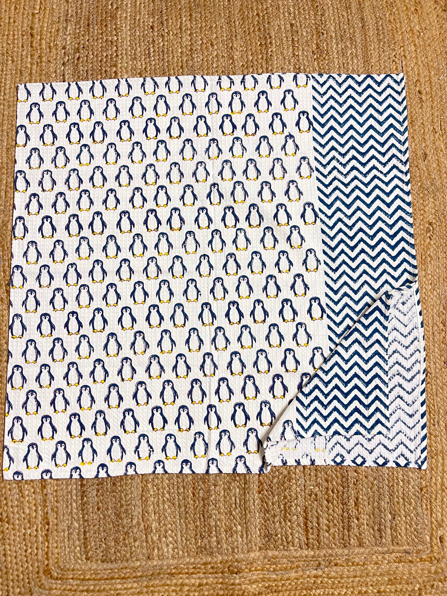 Blue Penguin Kid's Bath Towel