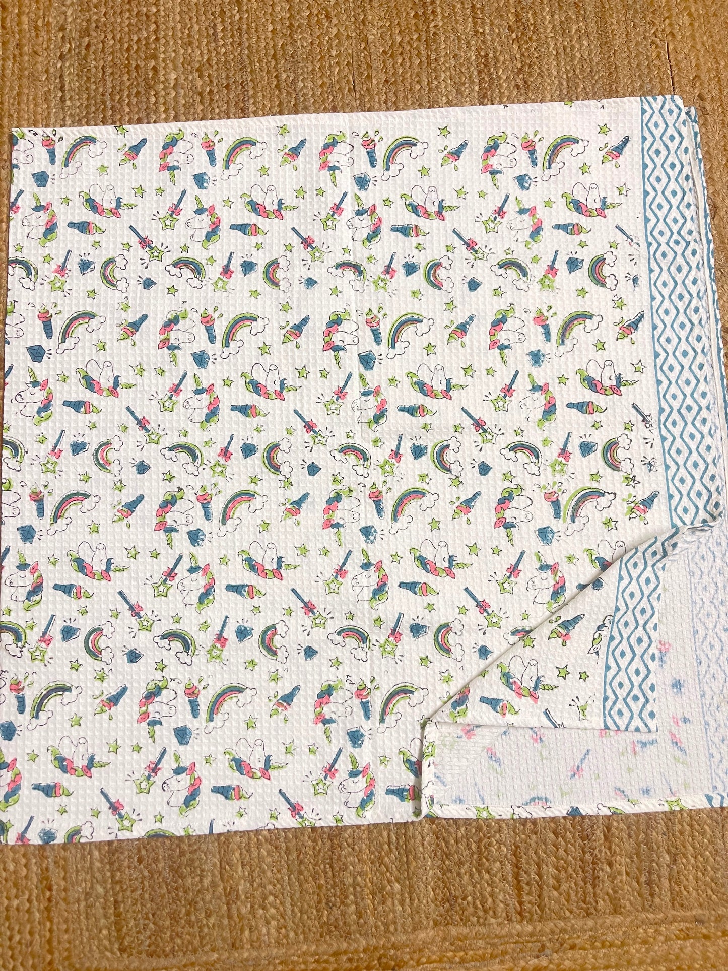 Pastel Rainbows & Unicorns Kid's Bath Towel