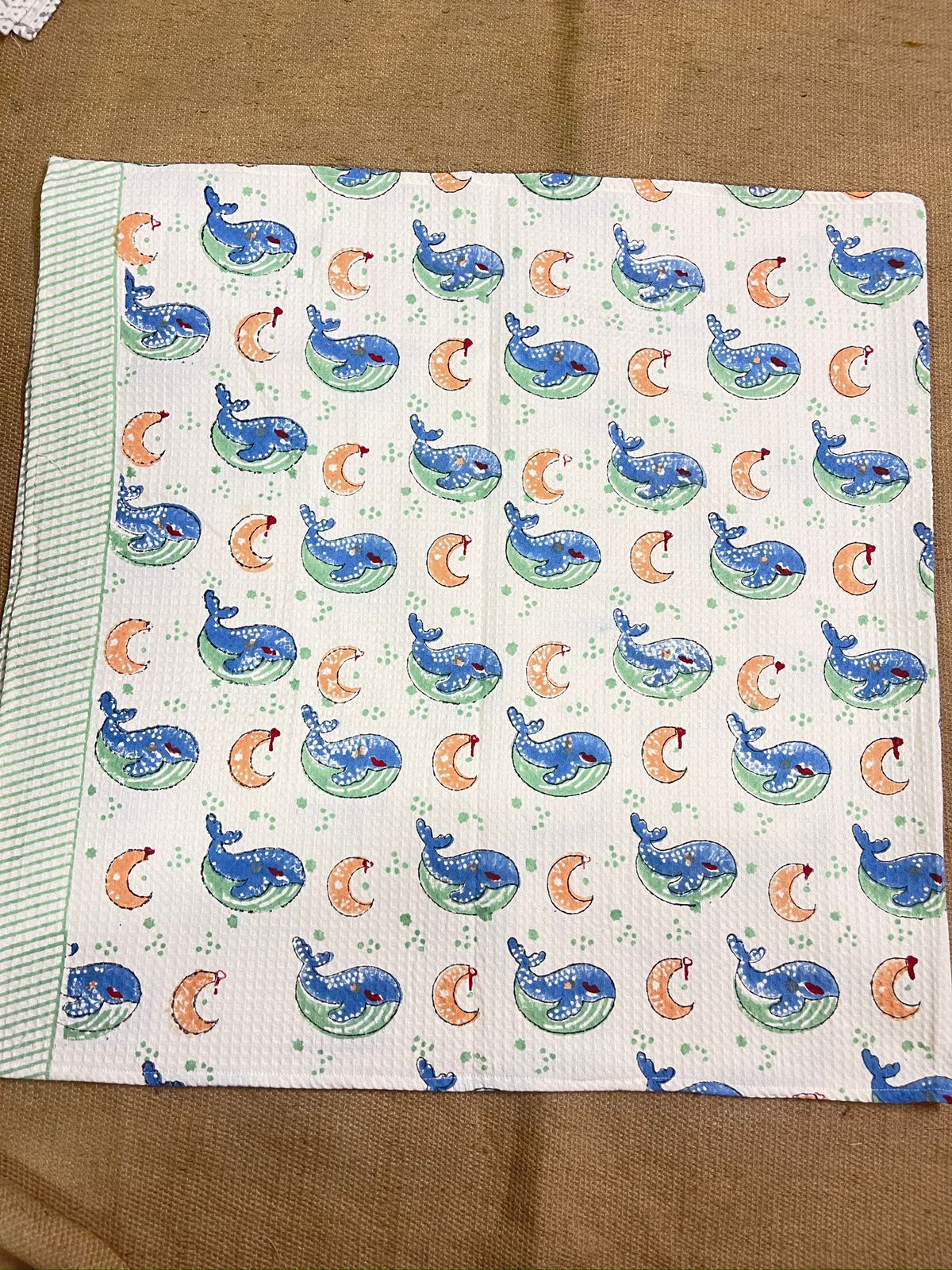 Whales & Moons Kid's Bath Towel