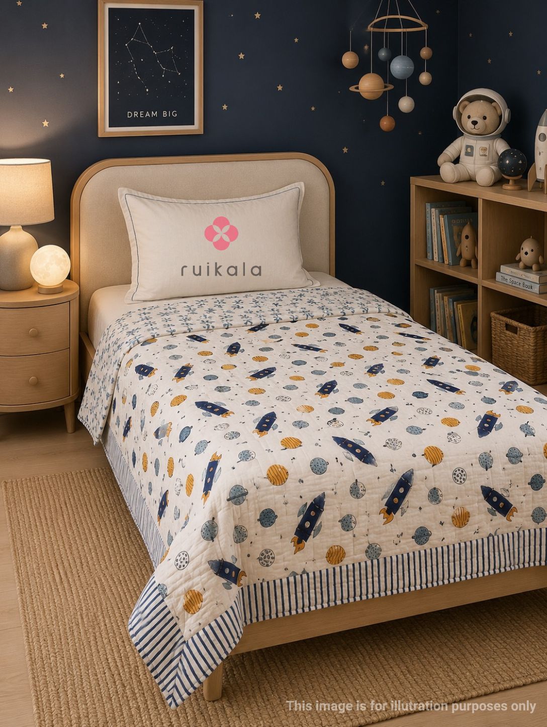 Space Rocket Kids Quilt