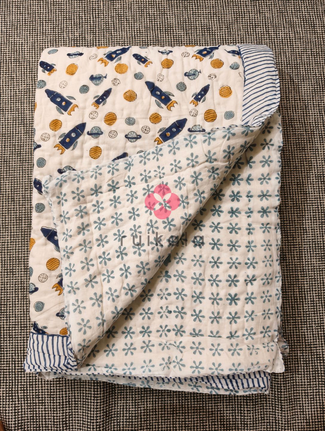 Space Rocket Kids Quilt