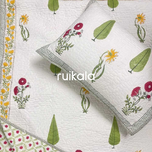 Botanical Breeze Quilted Bedcover