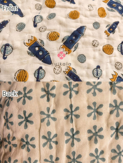 Space Rocket Kids Quilt
