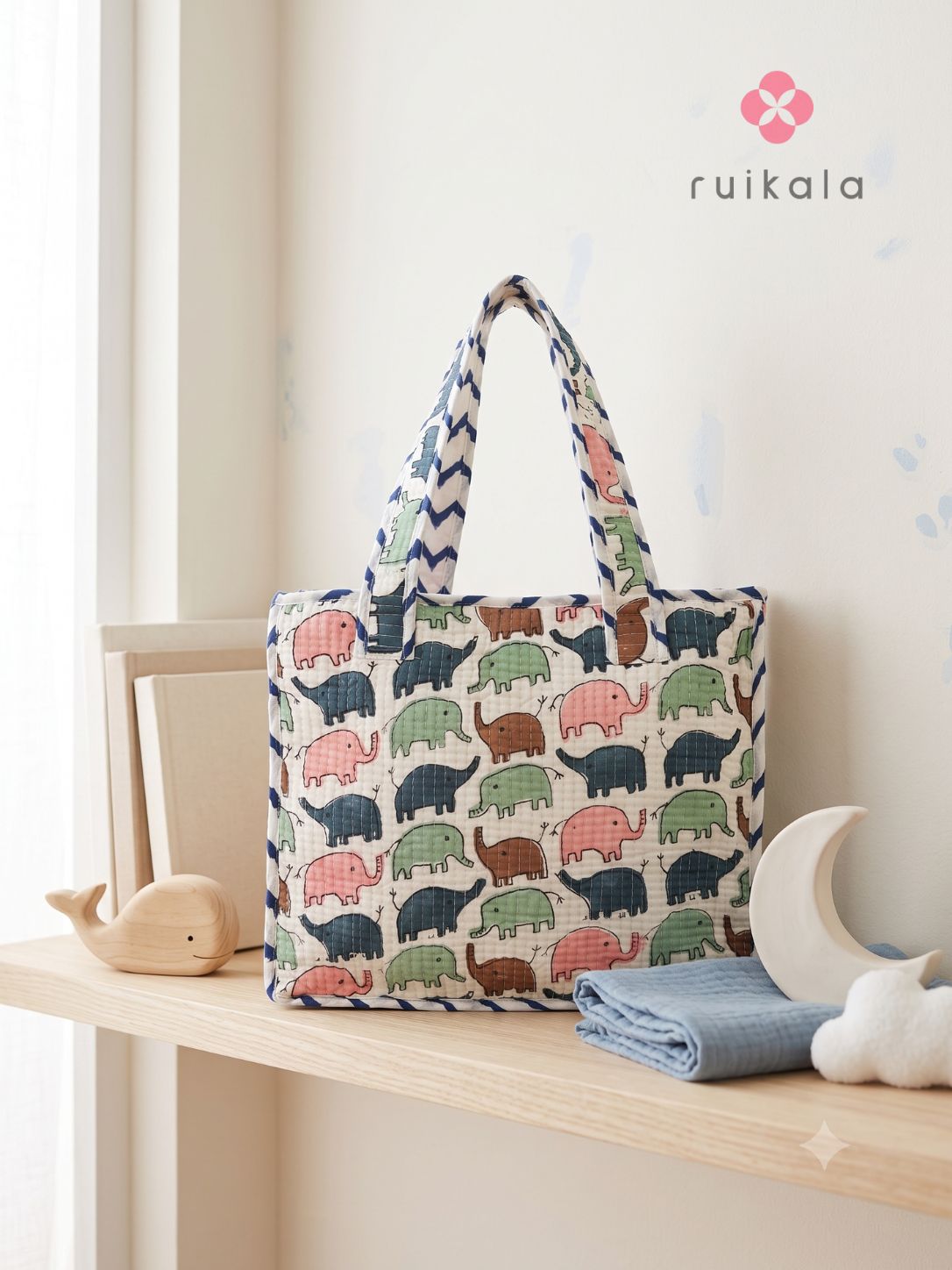 Baby Elephant Kid's Mini Tote Bag