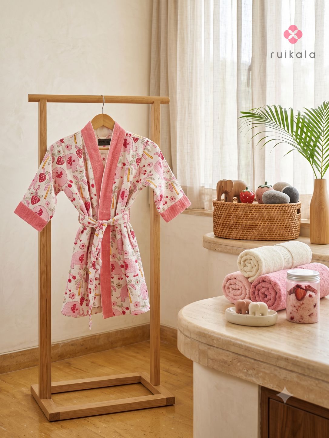 Pink Ellie Kid's Bathrobe