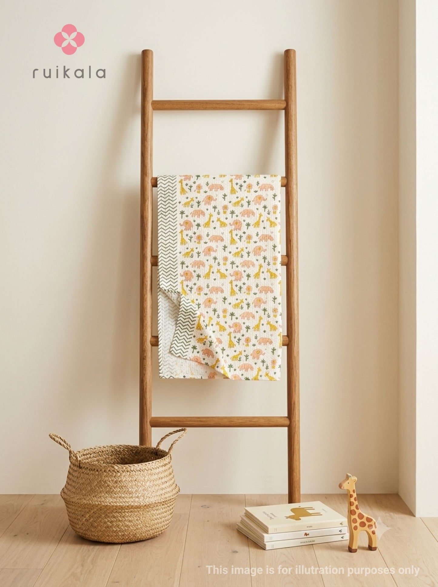 Pastel Safari Friends Kid's Bath Towel