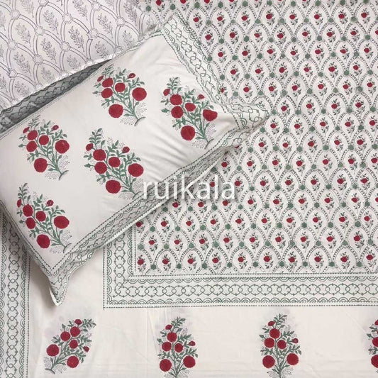 Crimson Charm Bedsheet