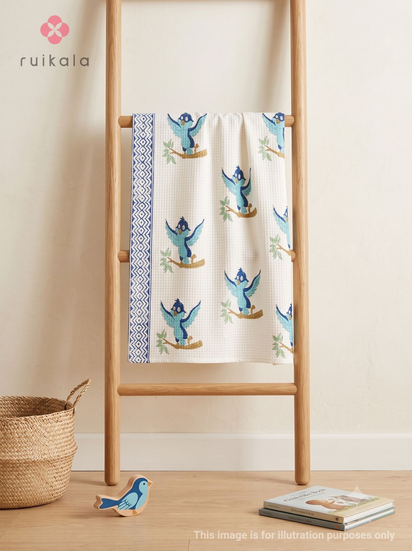 Bluebird Bliss Kid's Bath Towel