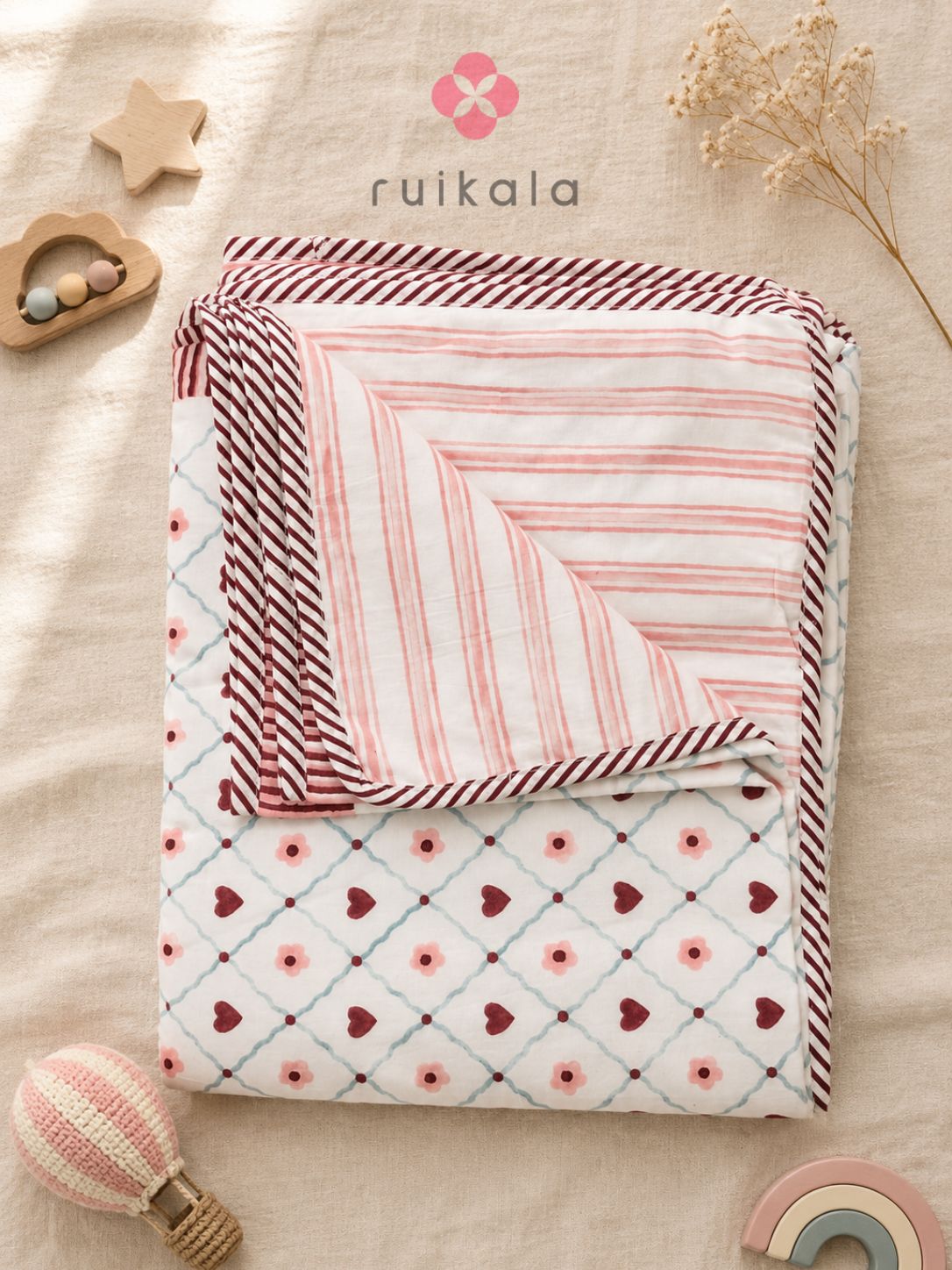 Floral Hearts Kid's Dohar