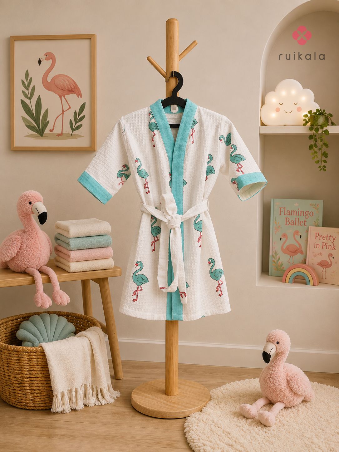 Flamingo Bay Kid's Bathrobe