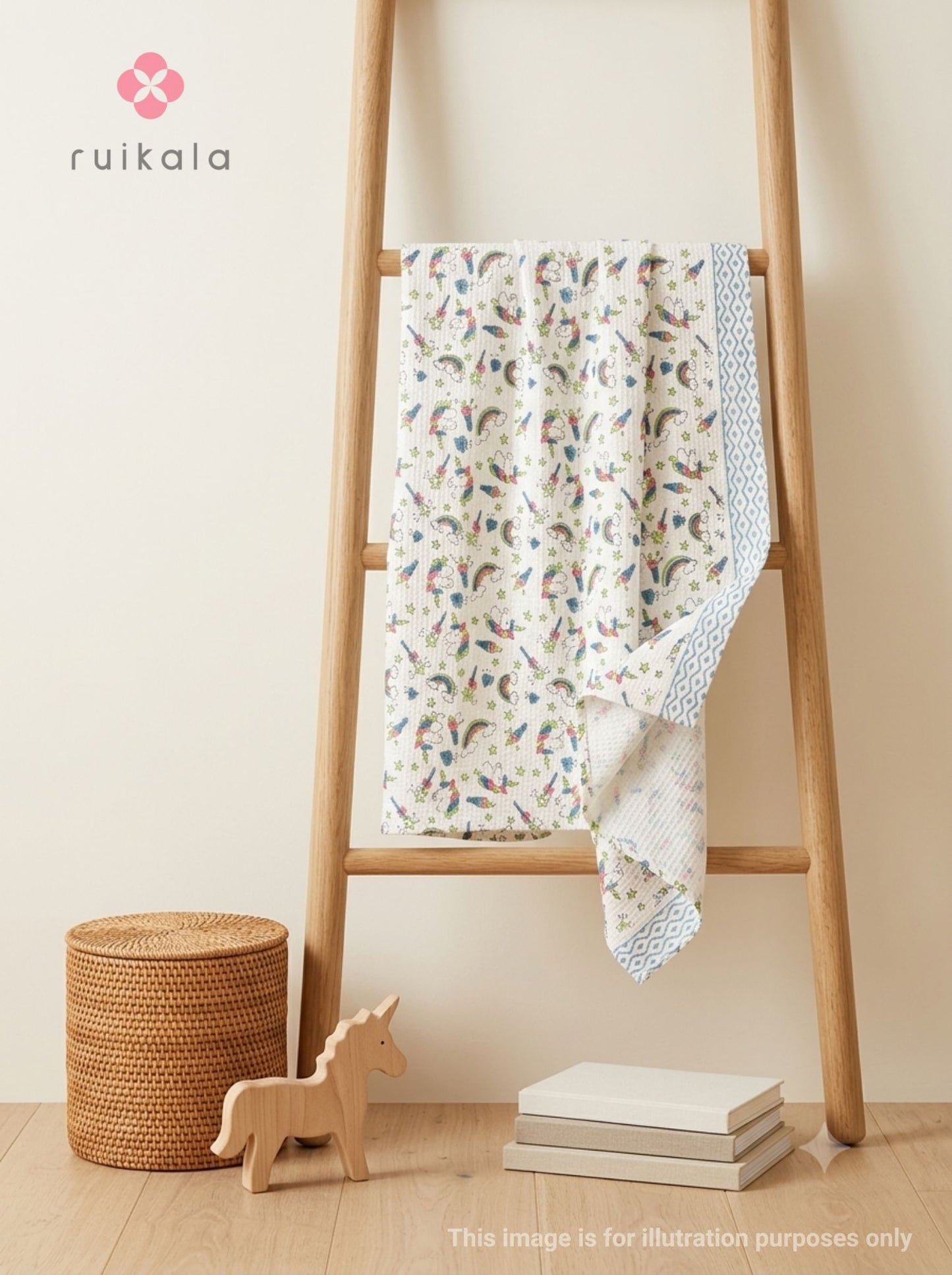 Pastel Rainbows & Unicorns Kid's Bath Towel