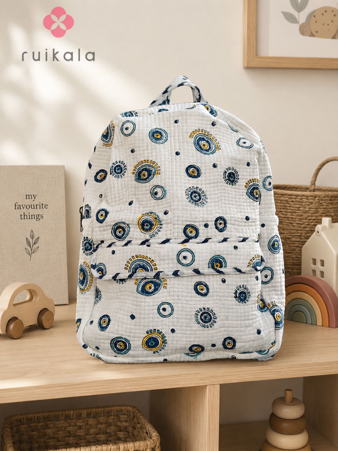 Evil Eye Kid's Quilted Backpack