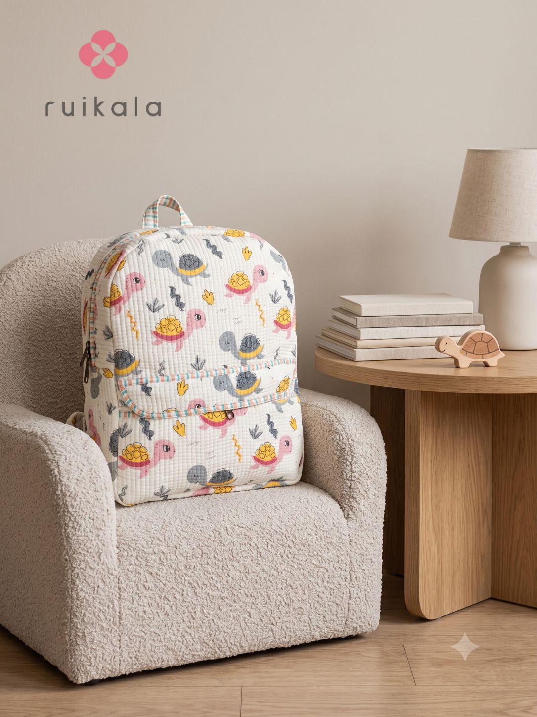 Turtle Trails Kid's Quilted Backpack
