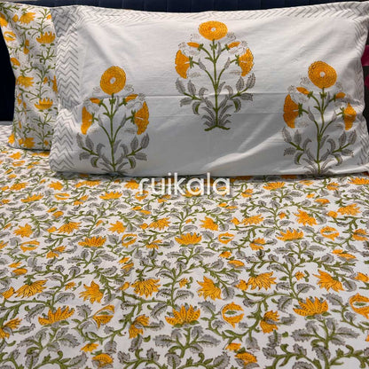 Sunlit Marigold Bedsheet