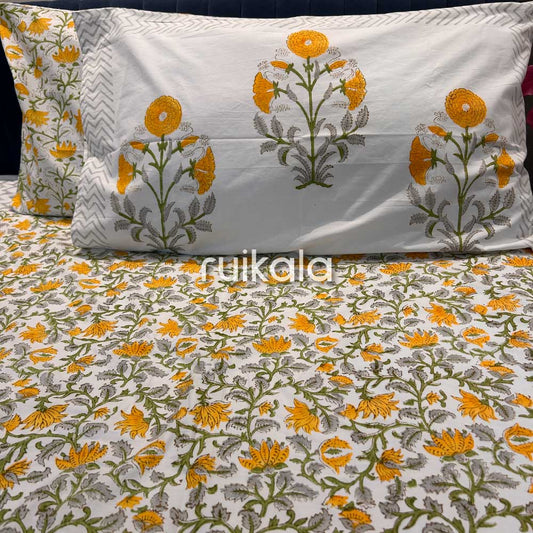 Sunlit Marigold Bedsheet