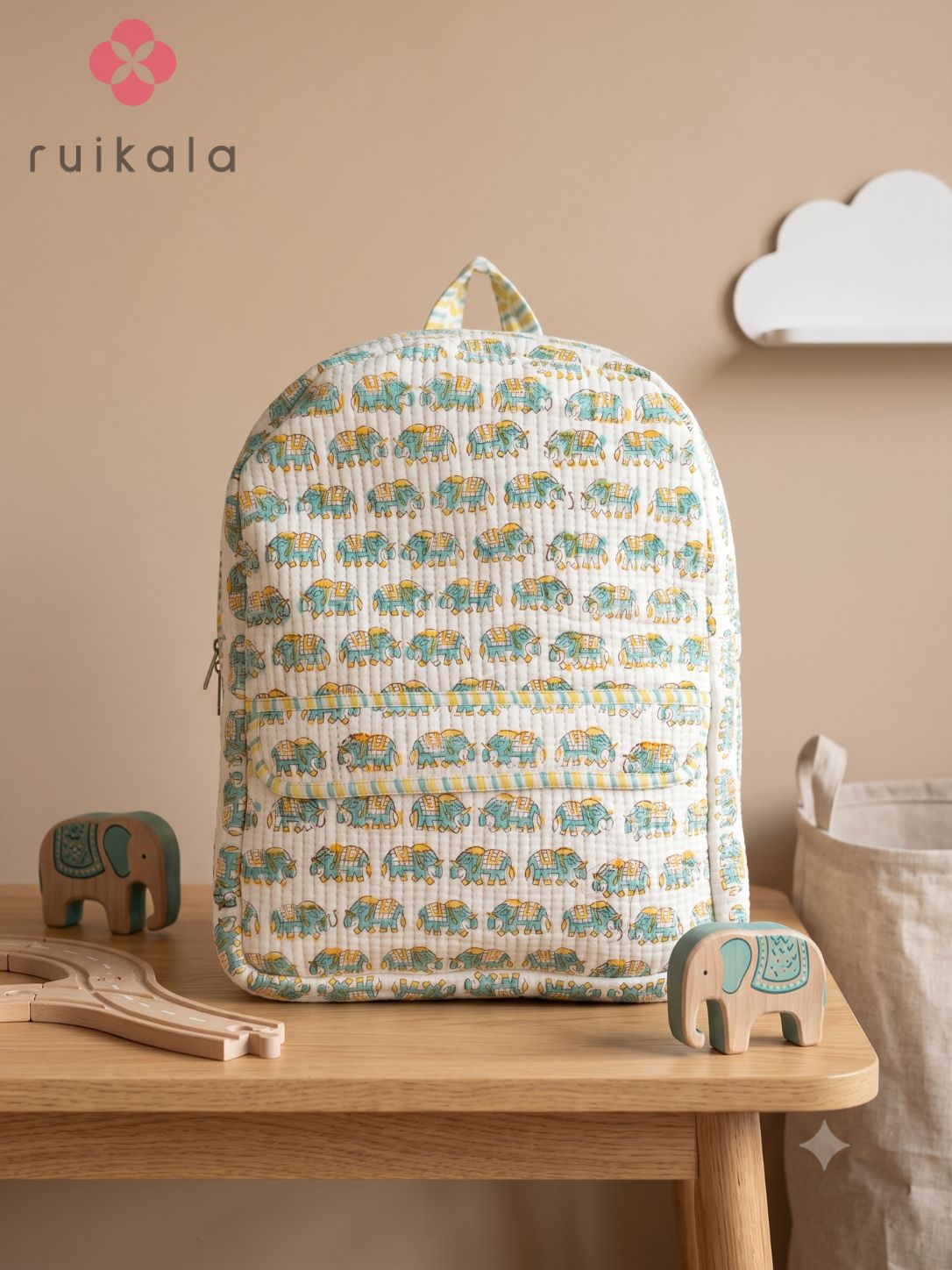 Royal Elephant Kid's Quilted Backpack