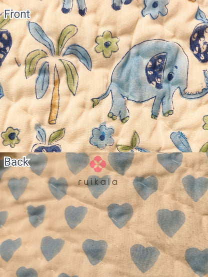 Blue Elephant Kids Quilt