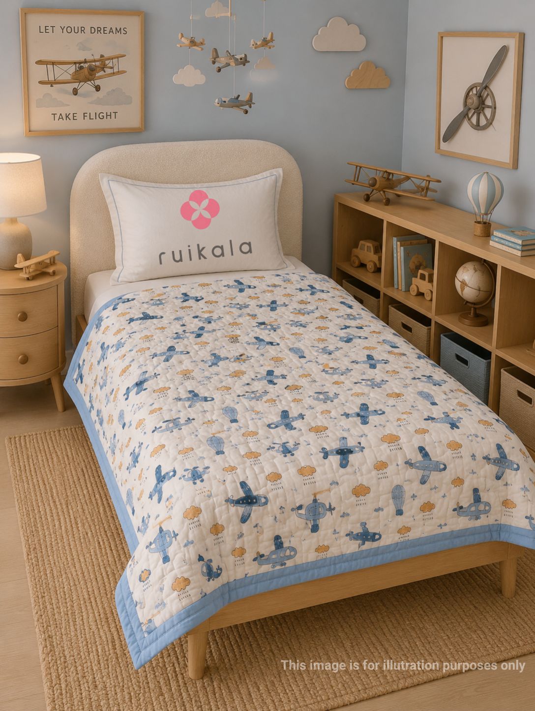 Airplanes & Helicopters Kids Quilt
