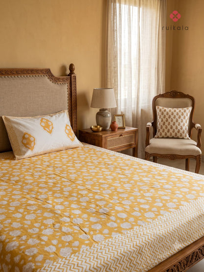 Saffron Bloom Bedsheet