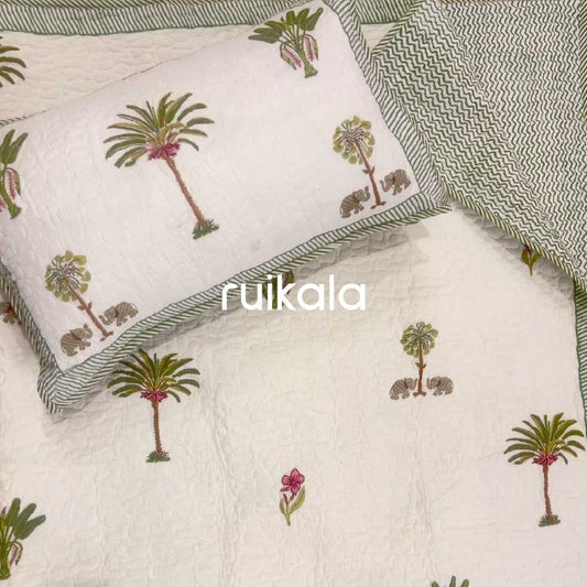 Twin Tusks Quilted Bedcover