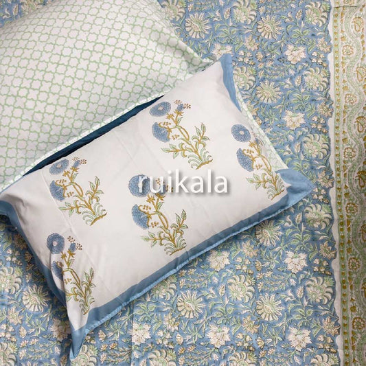 Powder Blue Gadh Bedsheet