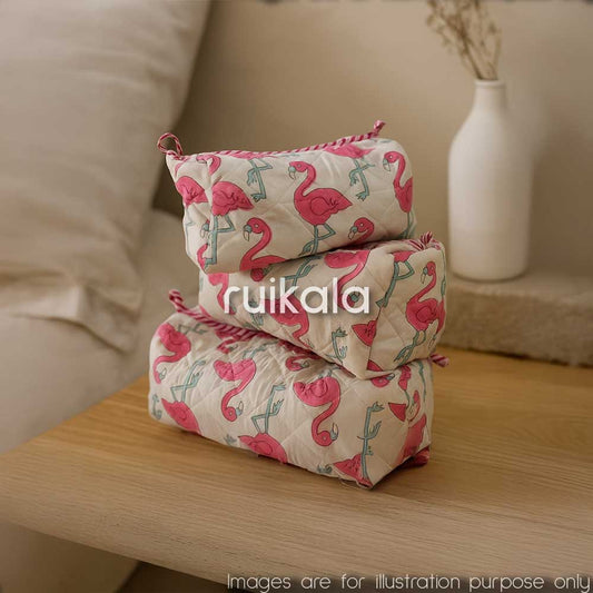 Flamingo Blush Vanity Pouch