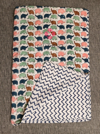 Baby Elephant Kids Quilt