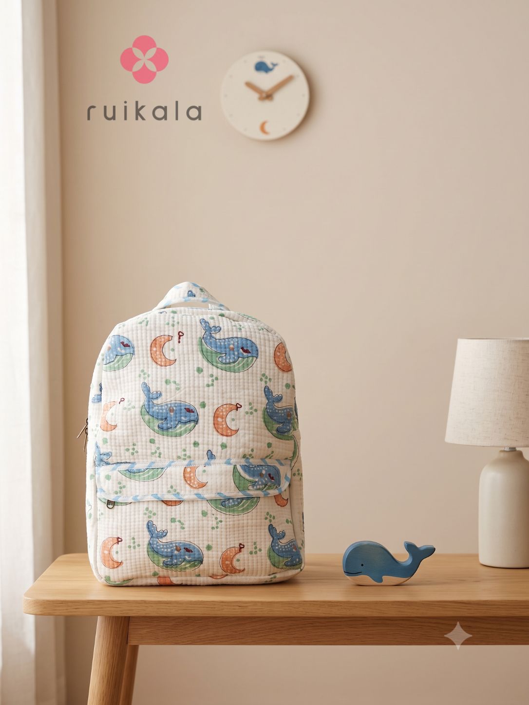 Whale Dreams Kid's Quilted Backpack