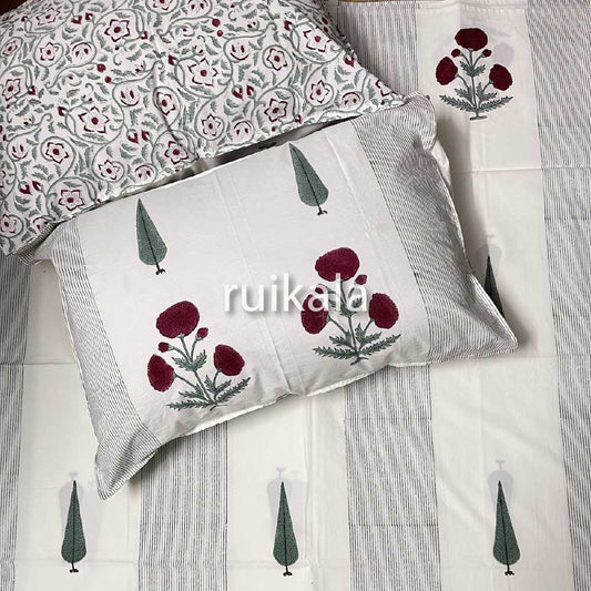 Crimson Meadow Bedsheet
