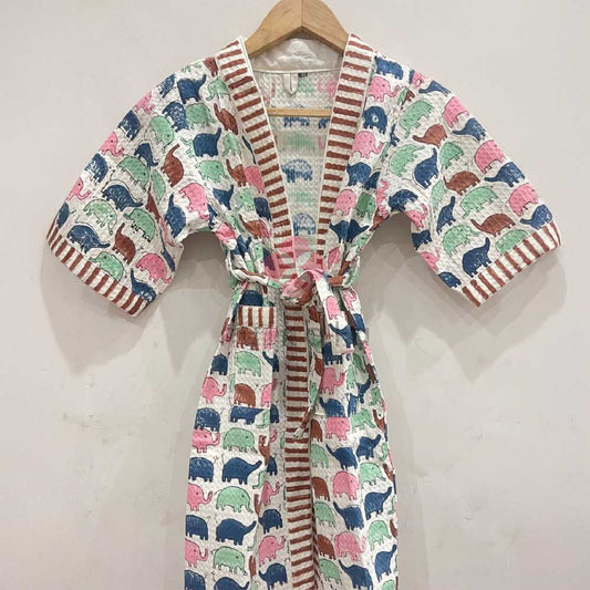 Junior Bathrobes – Lightweight & Cozy Cotton Pattern 11 - hide