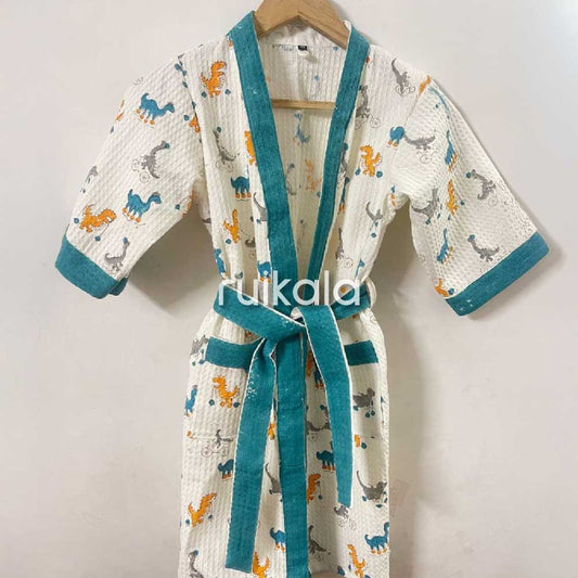 Dino on Wheels Kid's Bathrobe