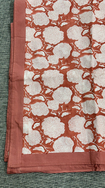 Peach Rose Garden Bedsheet