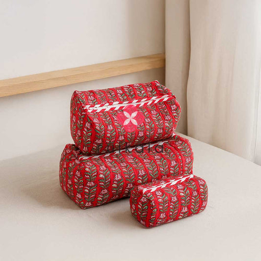 Vanity pouches | Set of 3 | Pattern 8